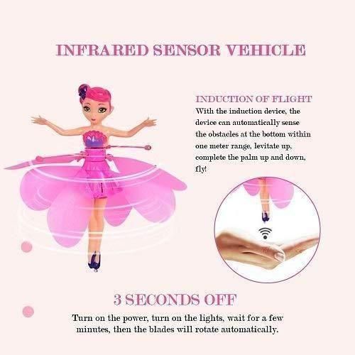 Magic Flying Fairy with hand controlled censors