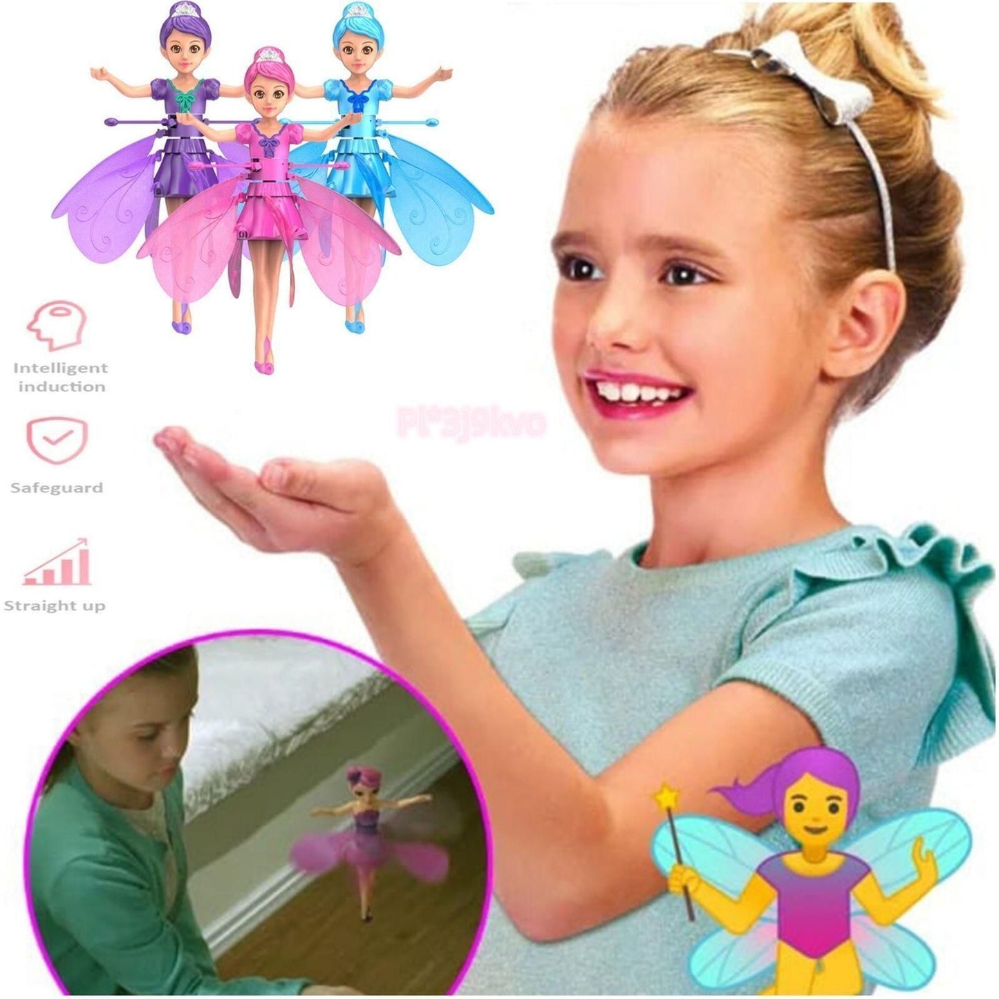 Magic Flying Fairy with hand controlled censors